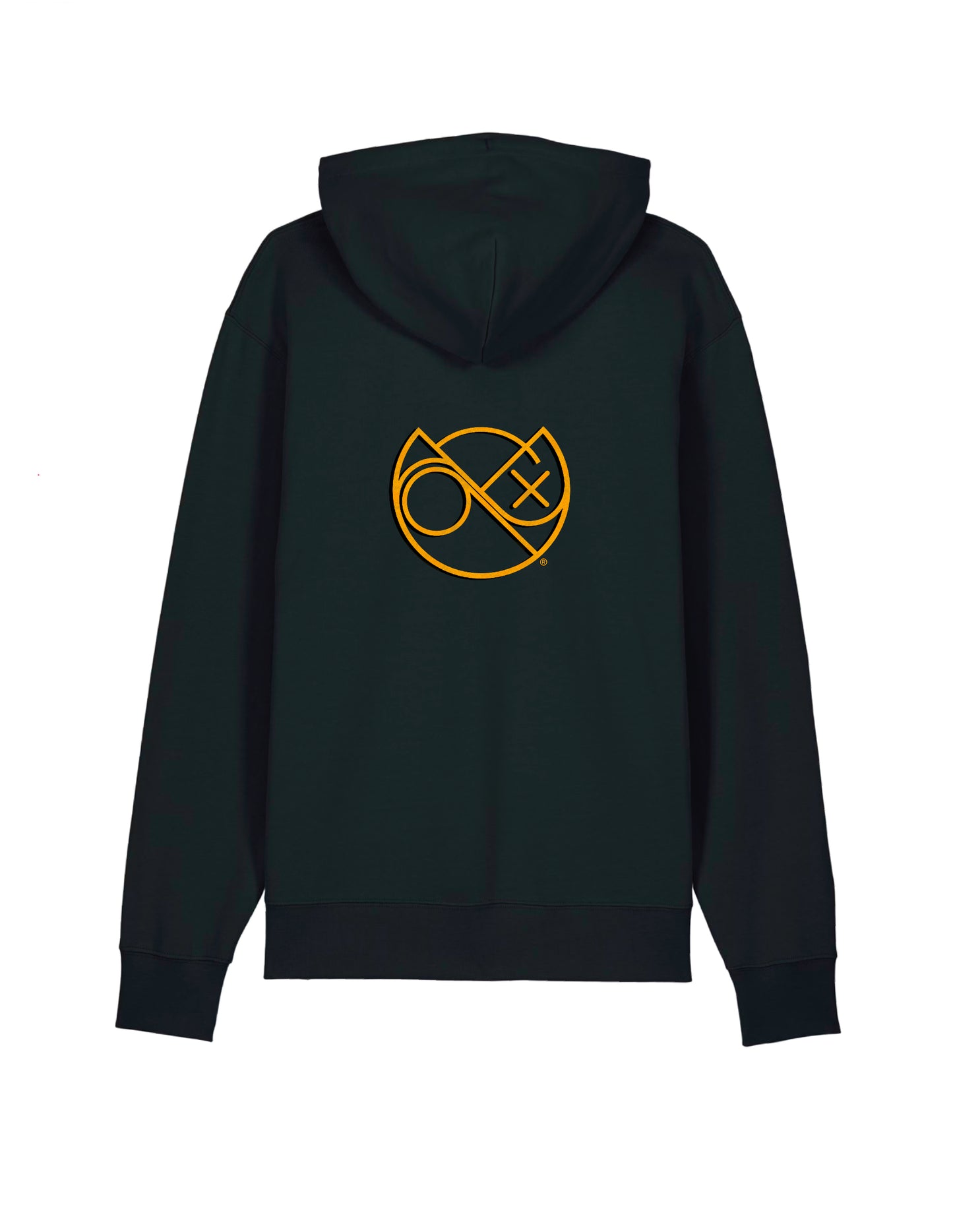 Sudadera negra con capucha unisex